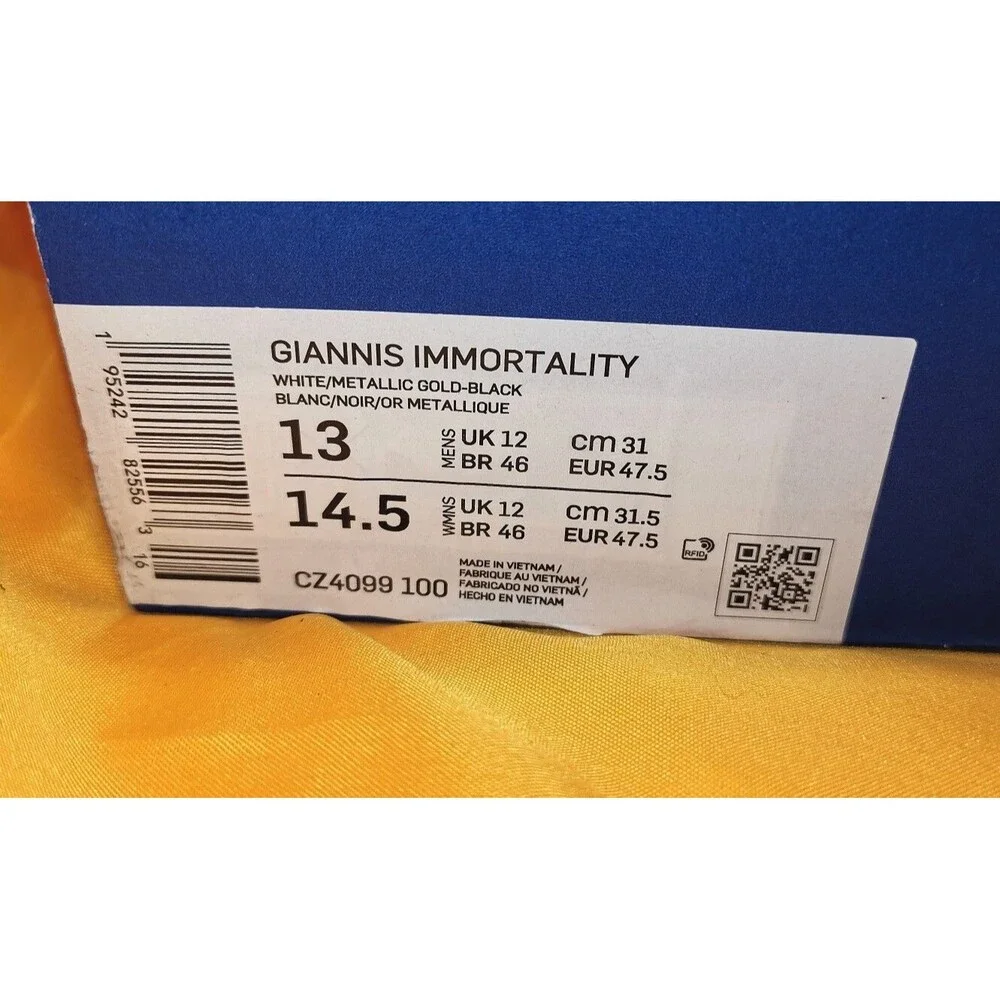 Pre owned in box Men Nike Giannis Immortality Championship Shoes Size 13